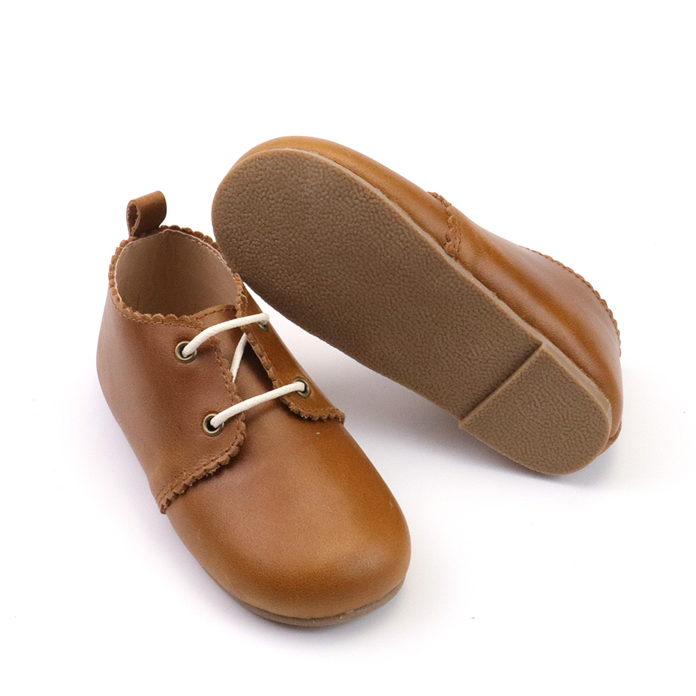 Oxford Leather Shoe - Hard Sole Caramel