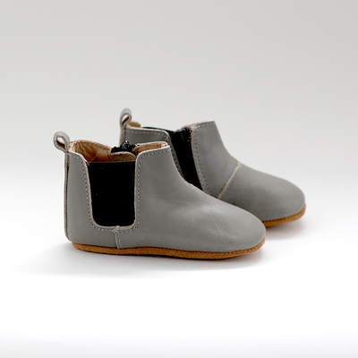Chelsea Leather Boot - Grey
