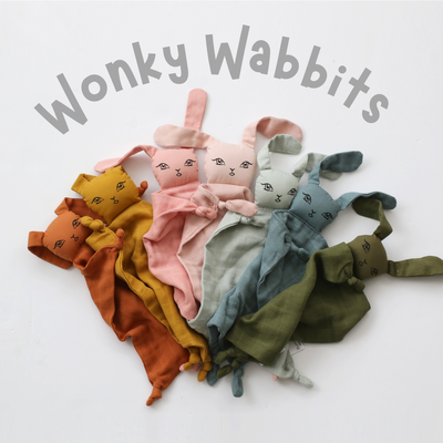 "WONKY WABBITS" Bunny Comforter set of 2